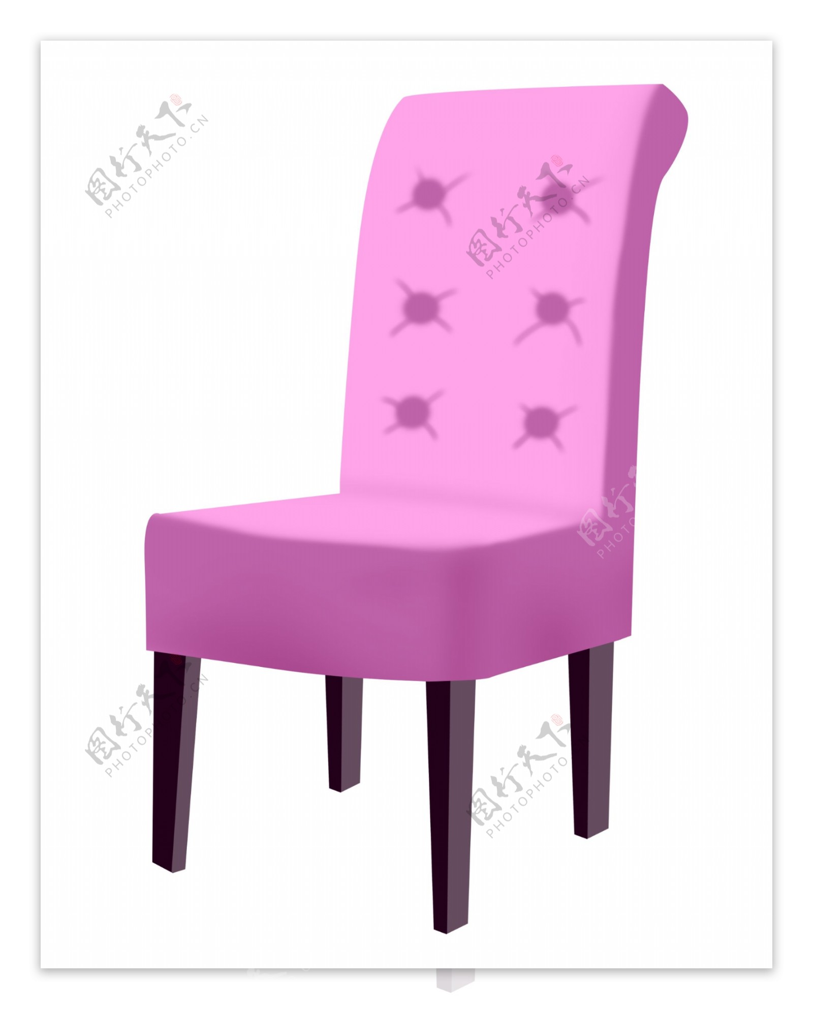 粉色的家具椅子插画