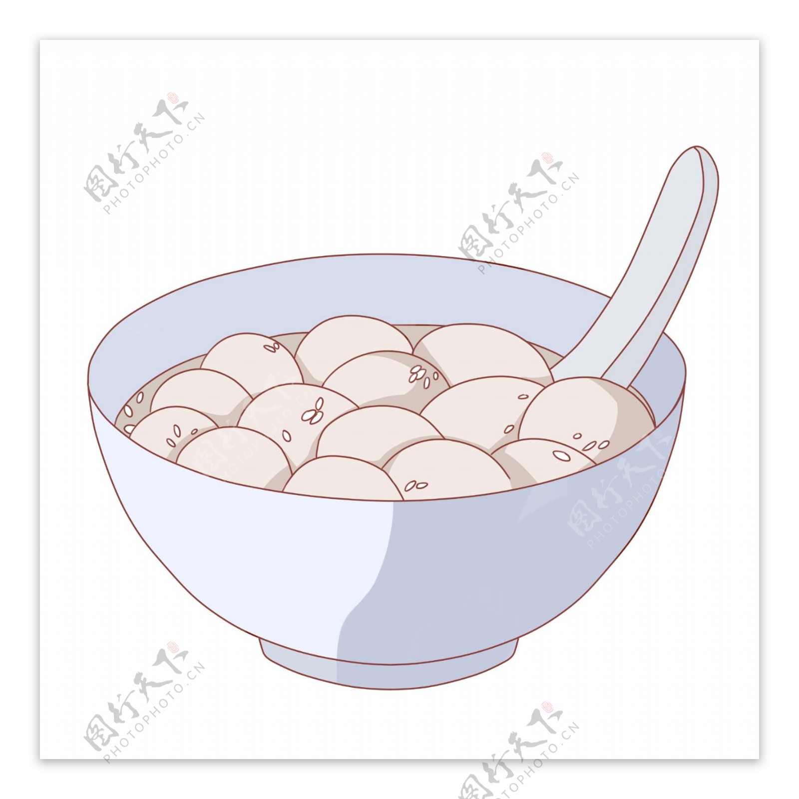 一碗白色汤圆插图