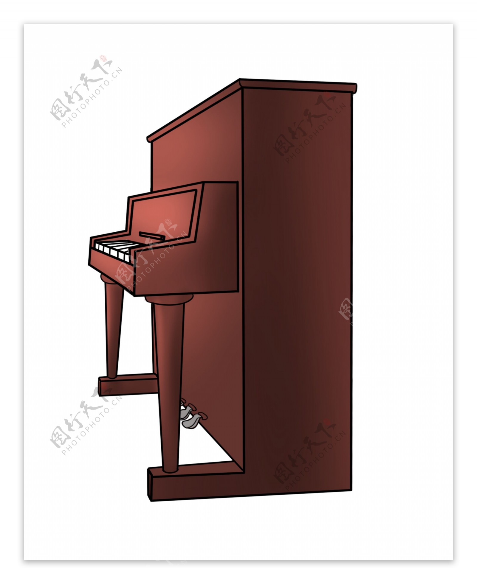 手绘乐器钢琴音乐素材免费下载 - 觅知网