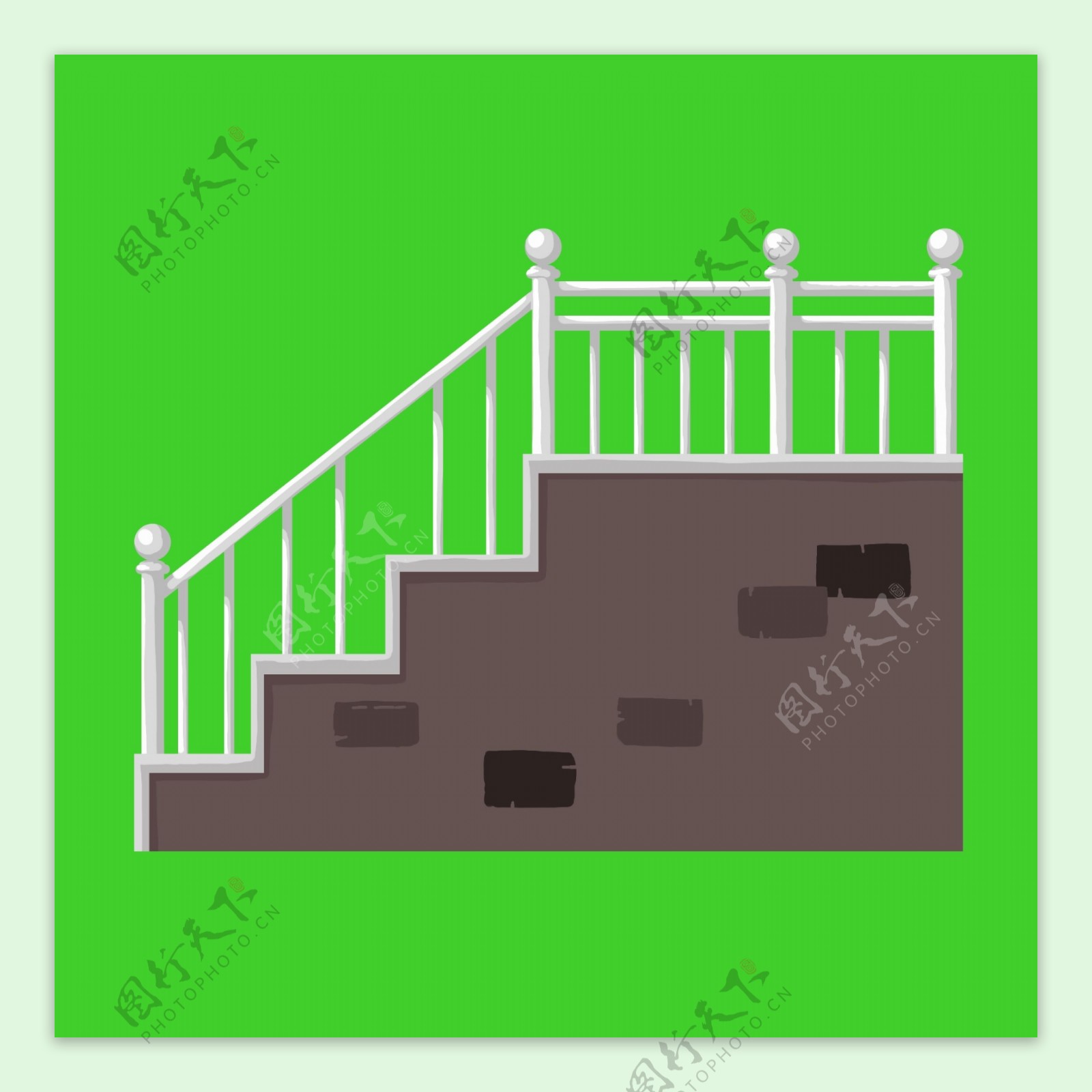 室内楼梯装饰插画