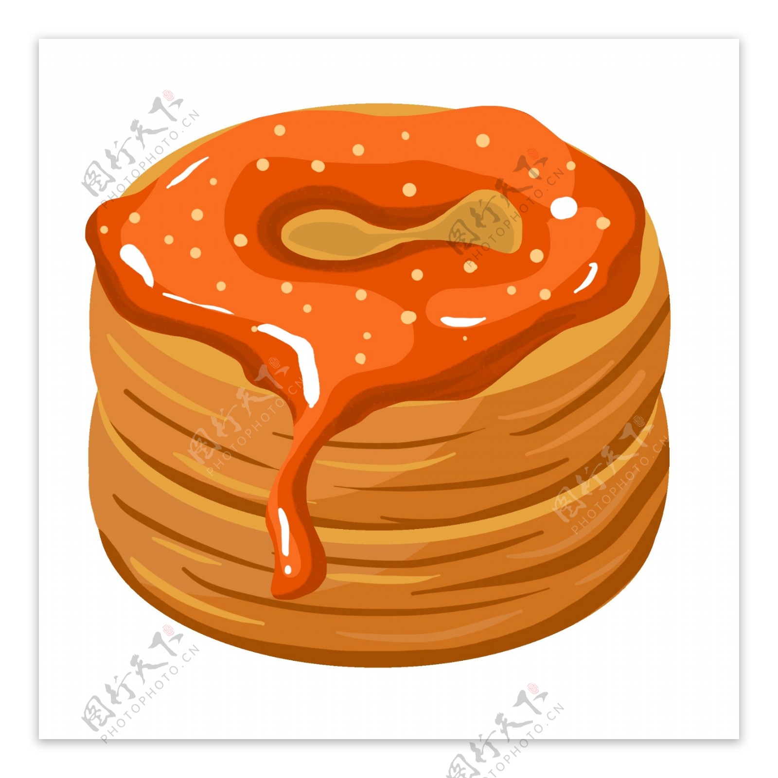 番茄面包装饰插画