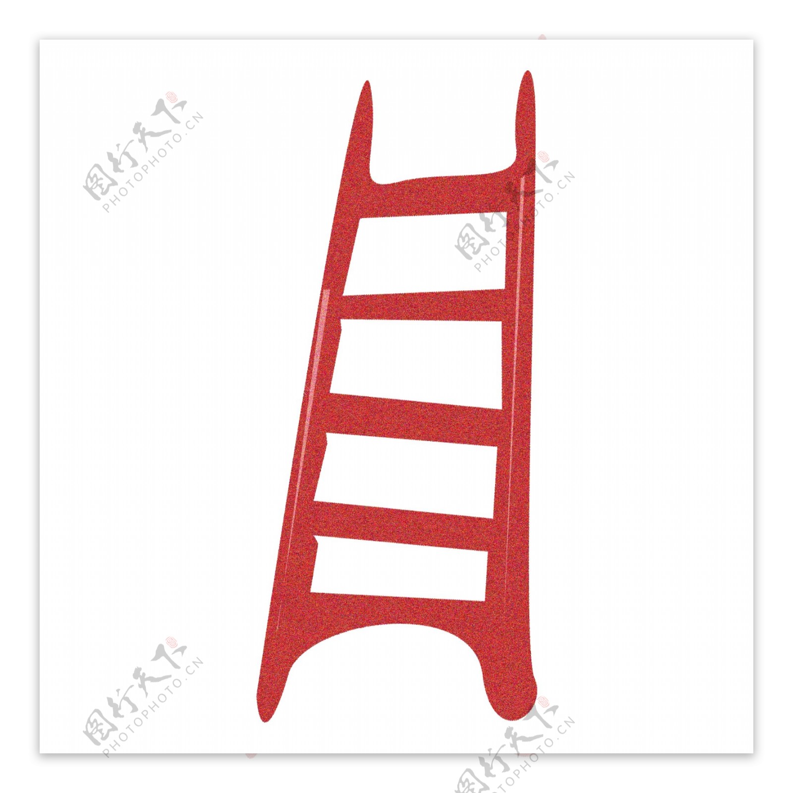 卡通简约红色梯子装饰素材