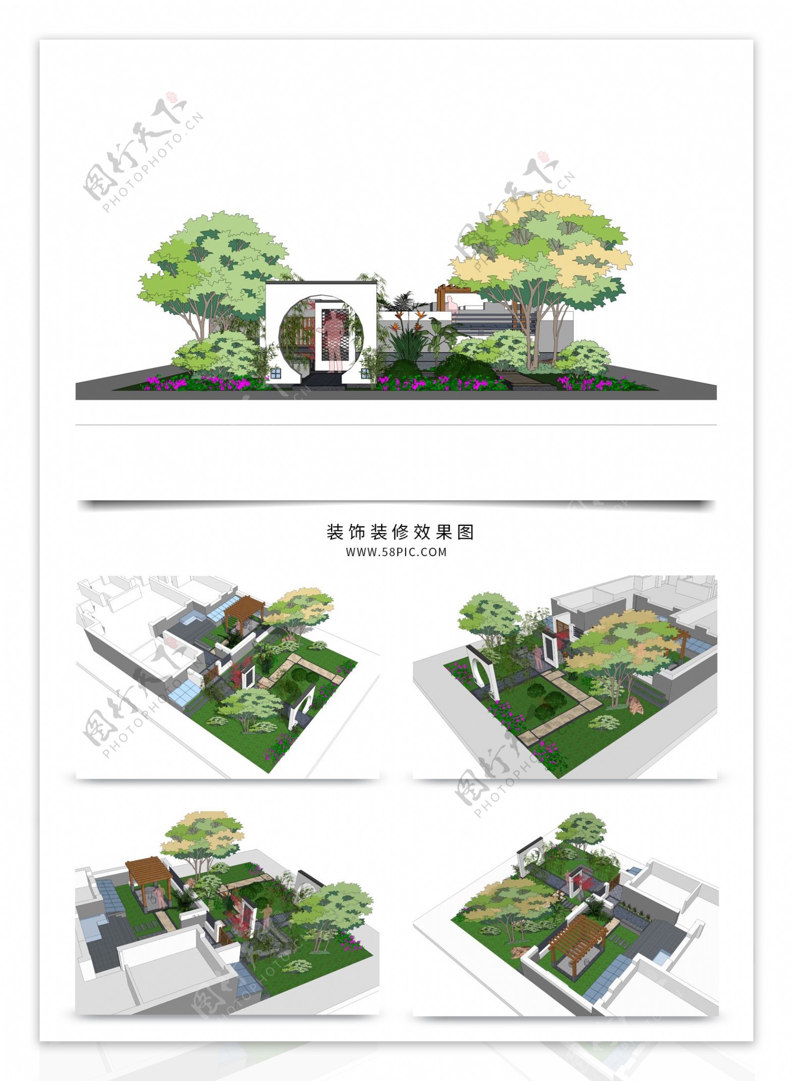 别墅景观园林规划SU模型