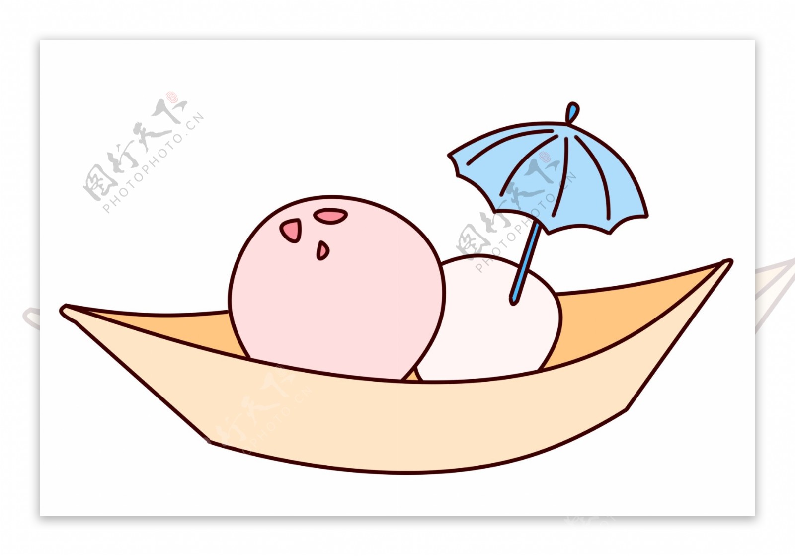 卡通帆船冰淇淋