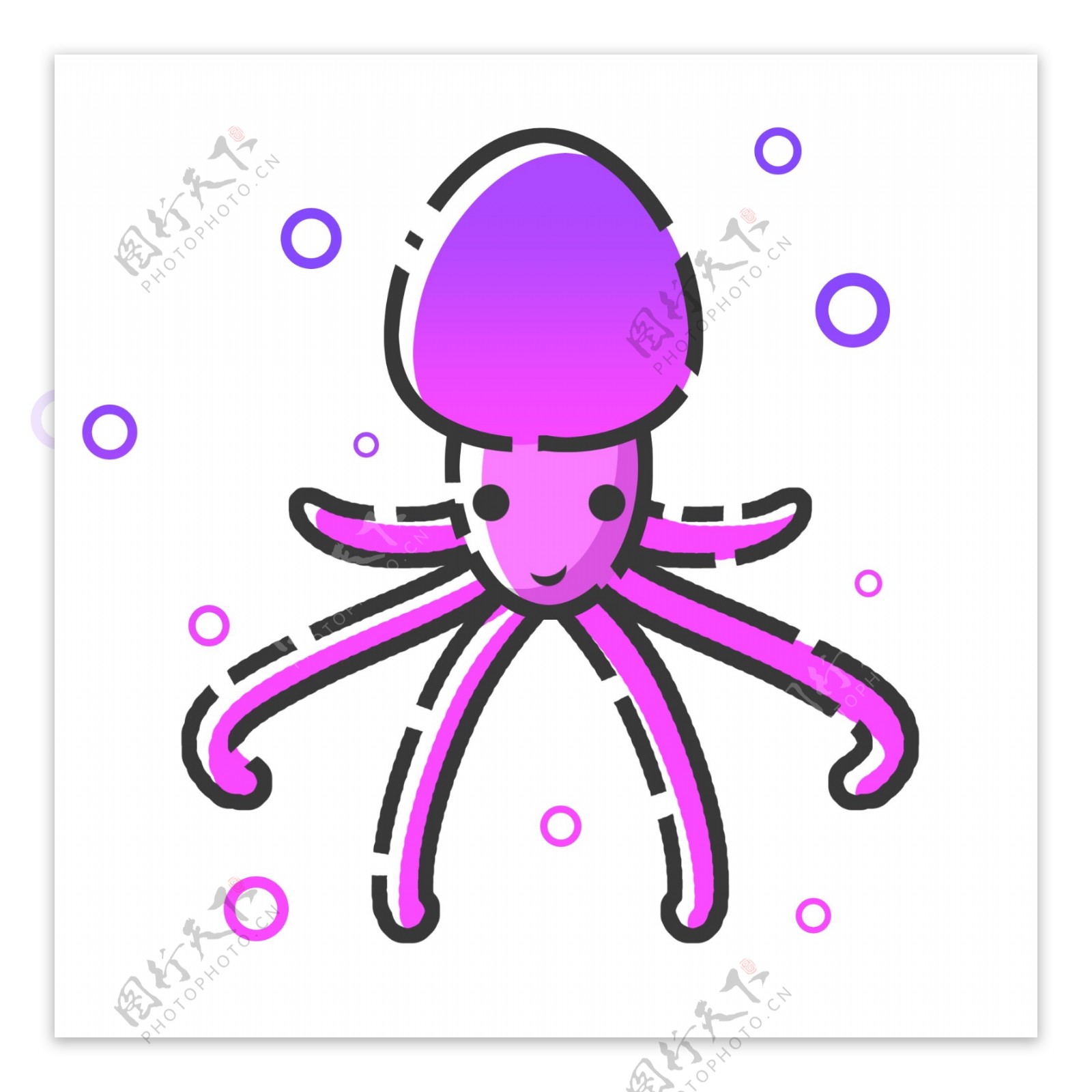 紫色章鱼生物