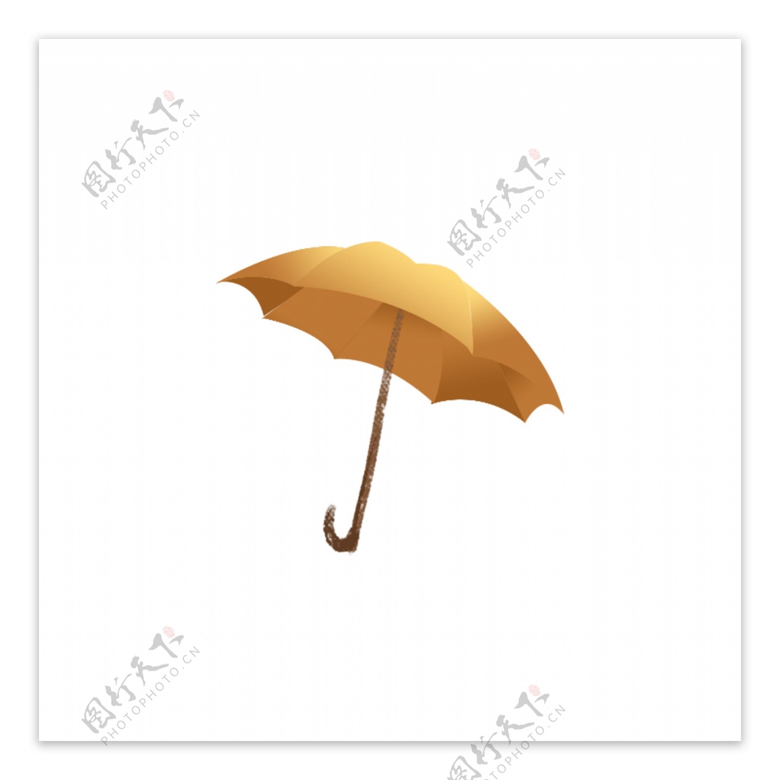 一把棕色的伞免扣图