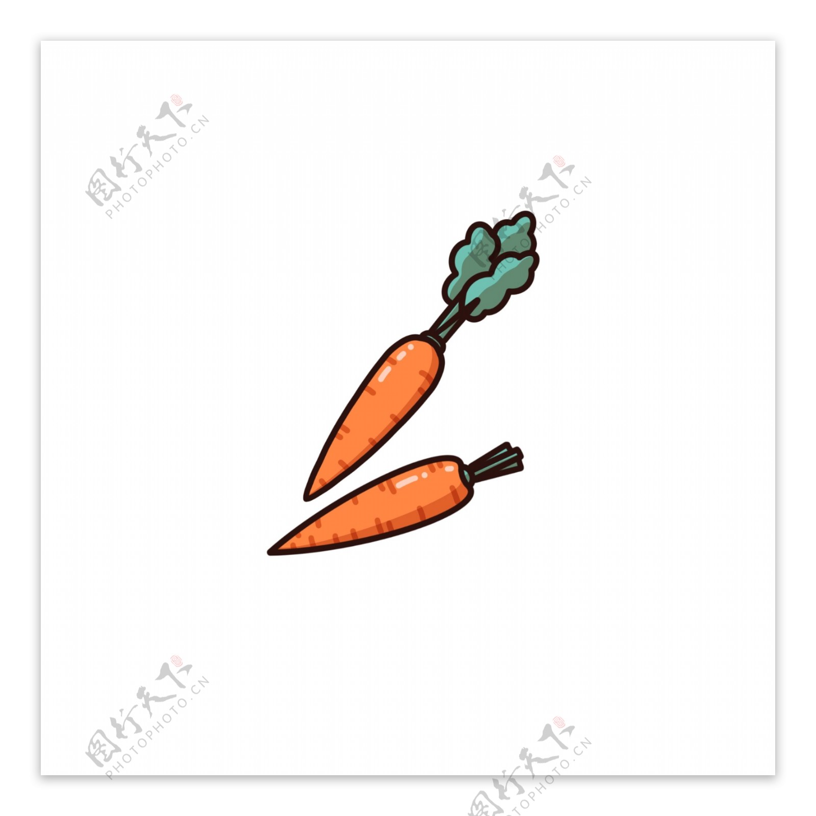 卡通可爱蔬菜胡萝卜