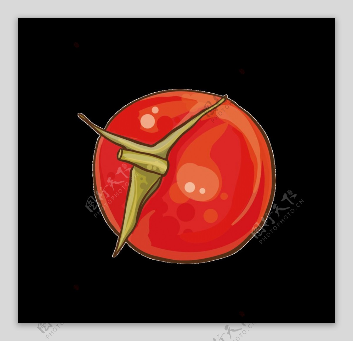 番茄西红柿卡通拟人表情