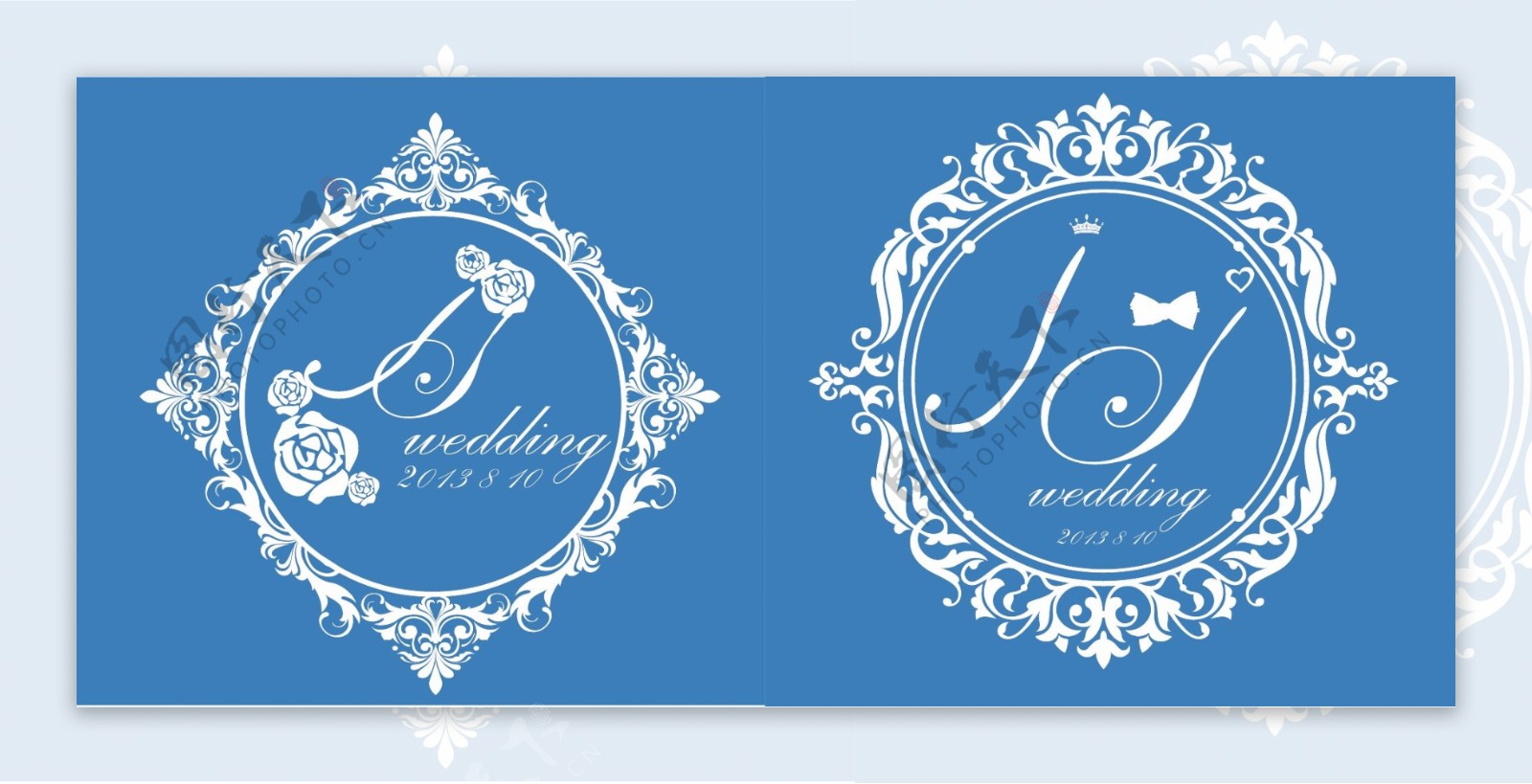 蓝色婚礼logo