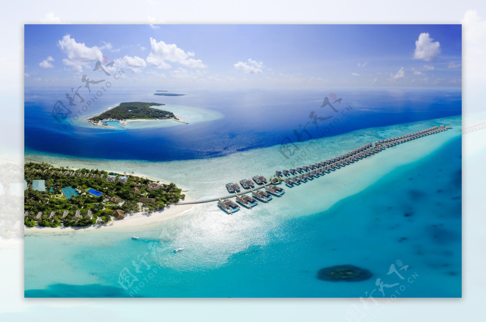 马尔代夫珊瑚岛唯美风景