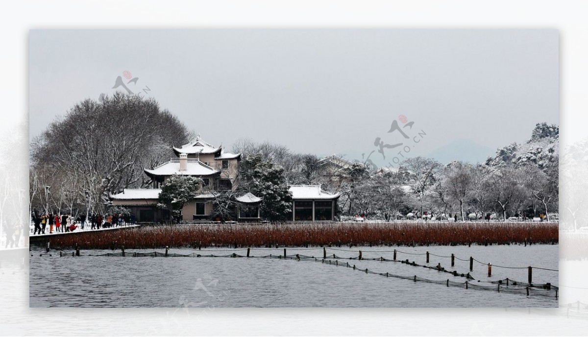 杭州西湖雪景