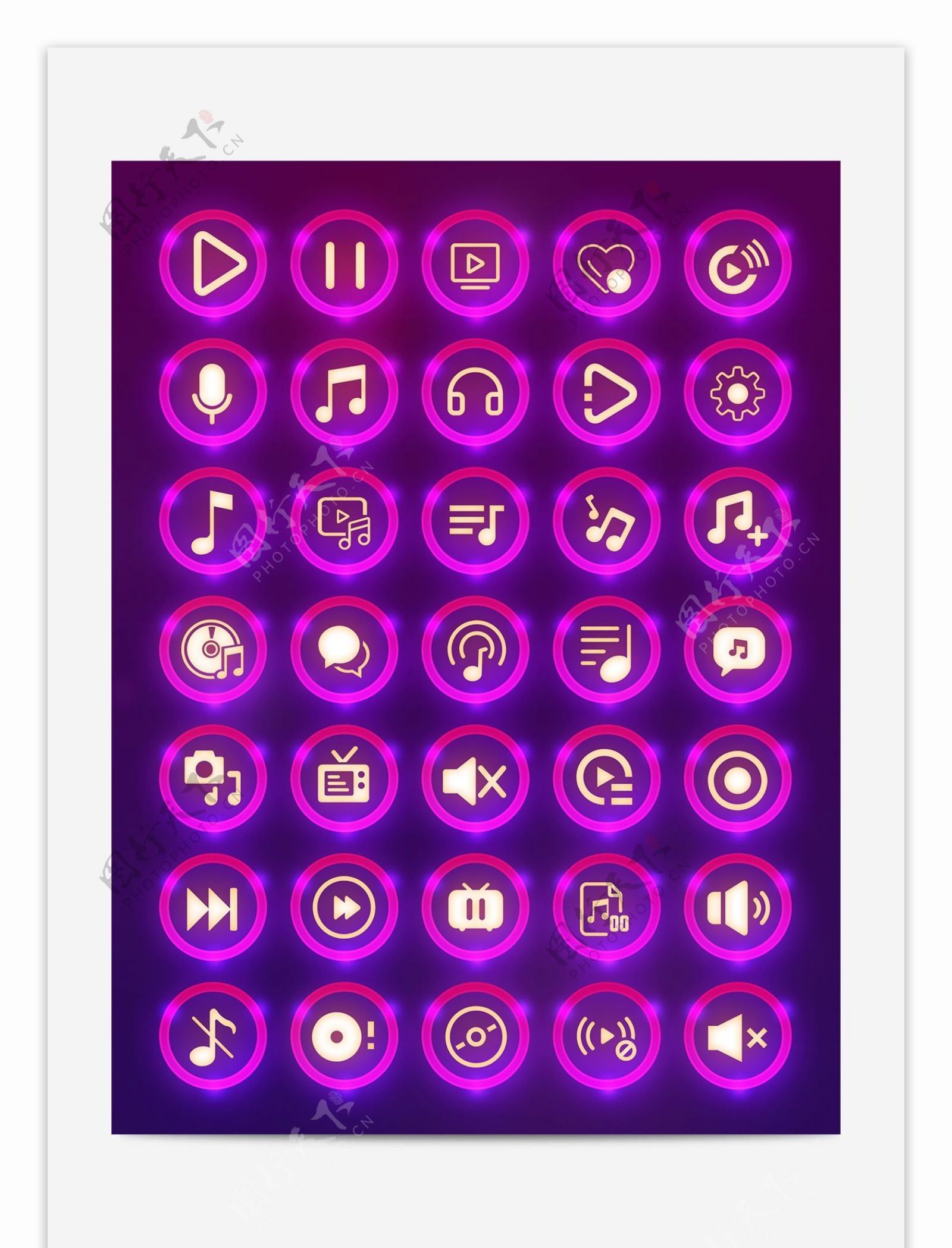 原创渐变播放icon