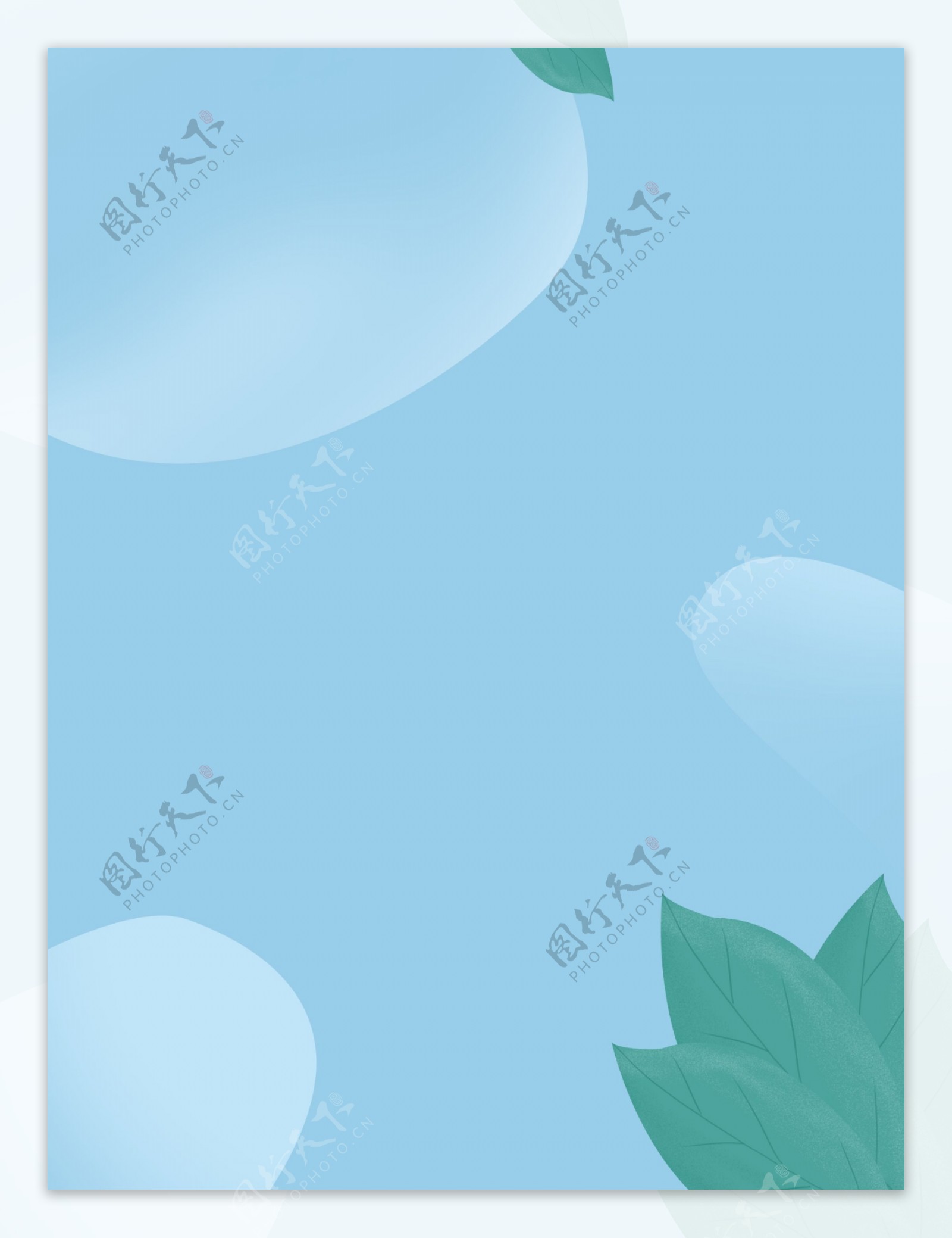 蓝色树叶背景设计