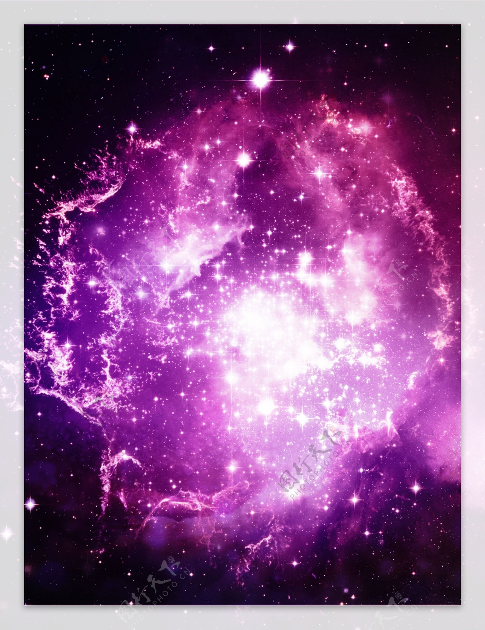 炫酷唯美紫色星空背景2