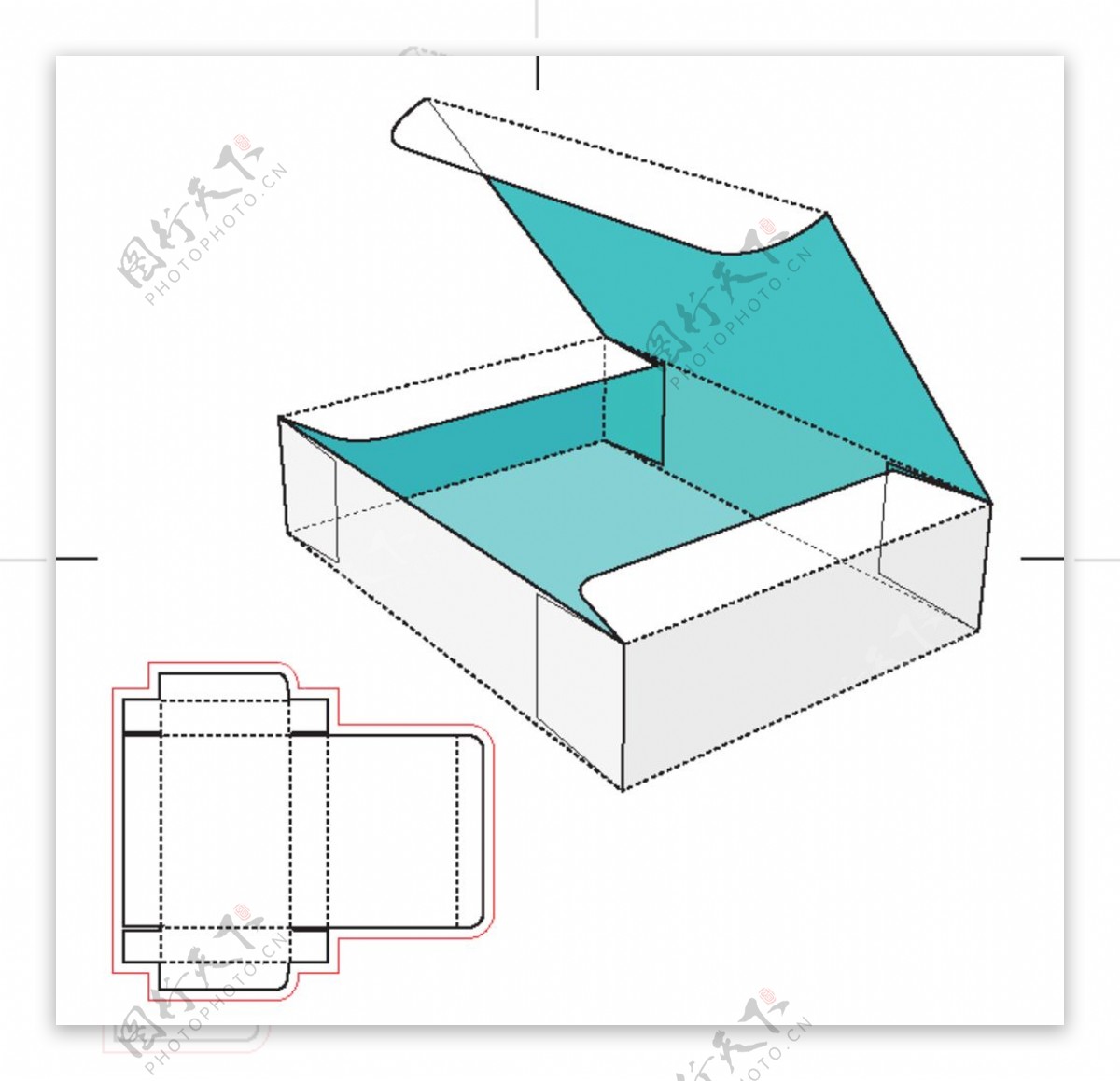 包装盒设计图刀版图效果图