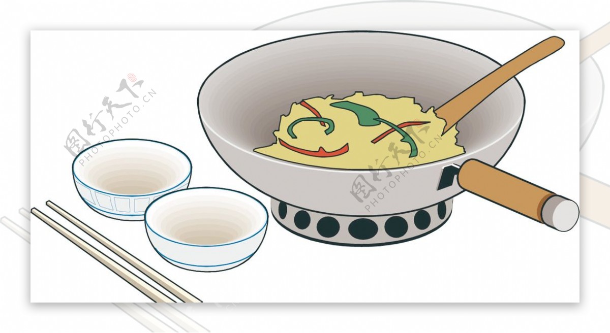 矢量锅碗筷