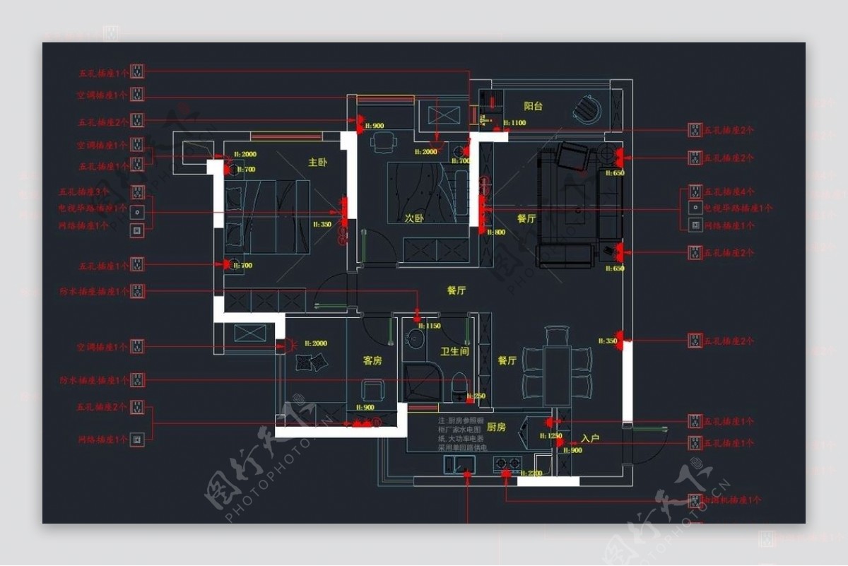 经典家装标准CAD全套施工图