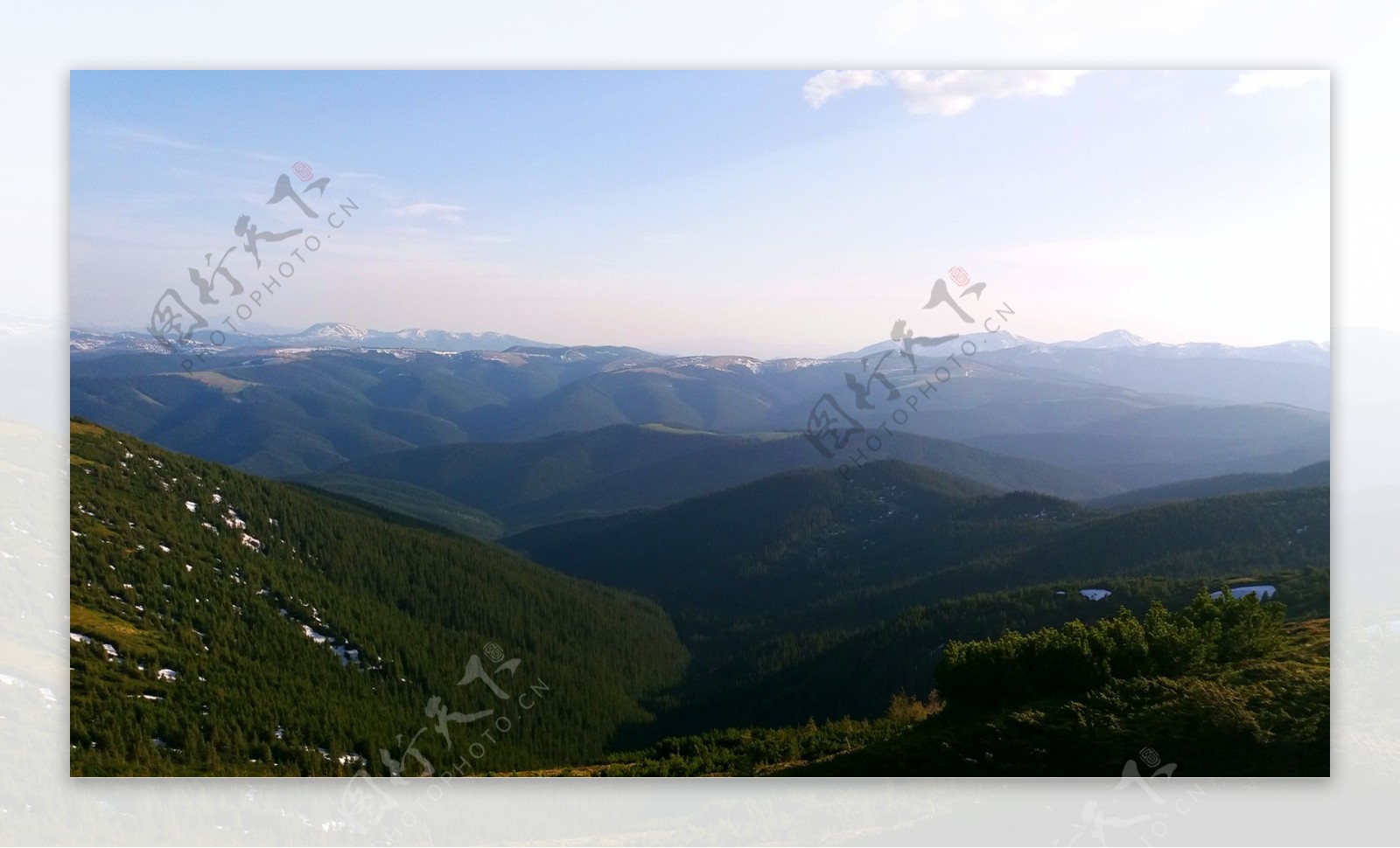 群山天空云彩风景森林