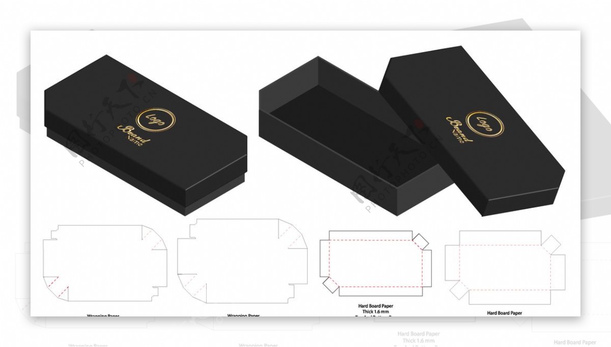 纸质包装盒刀模设计图