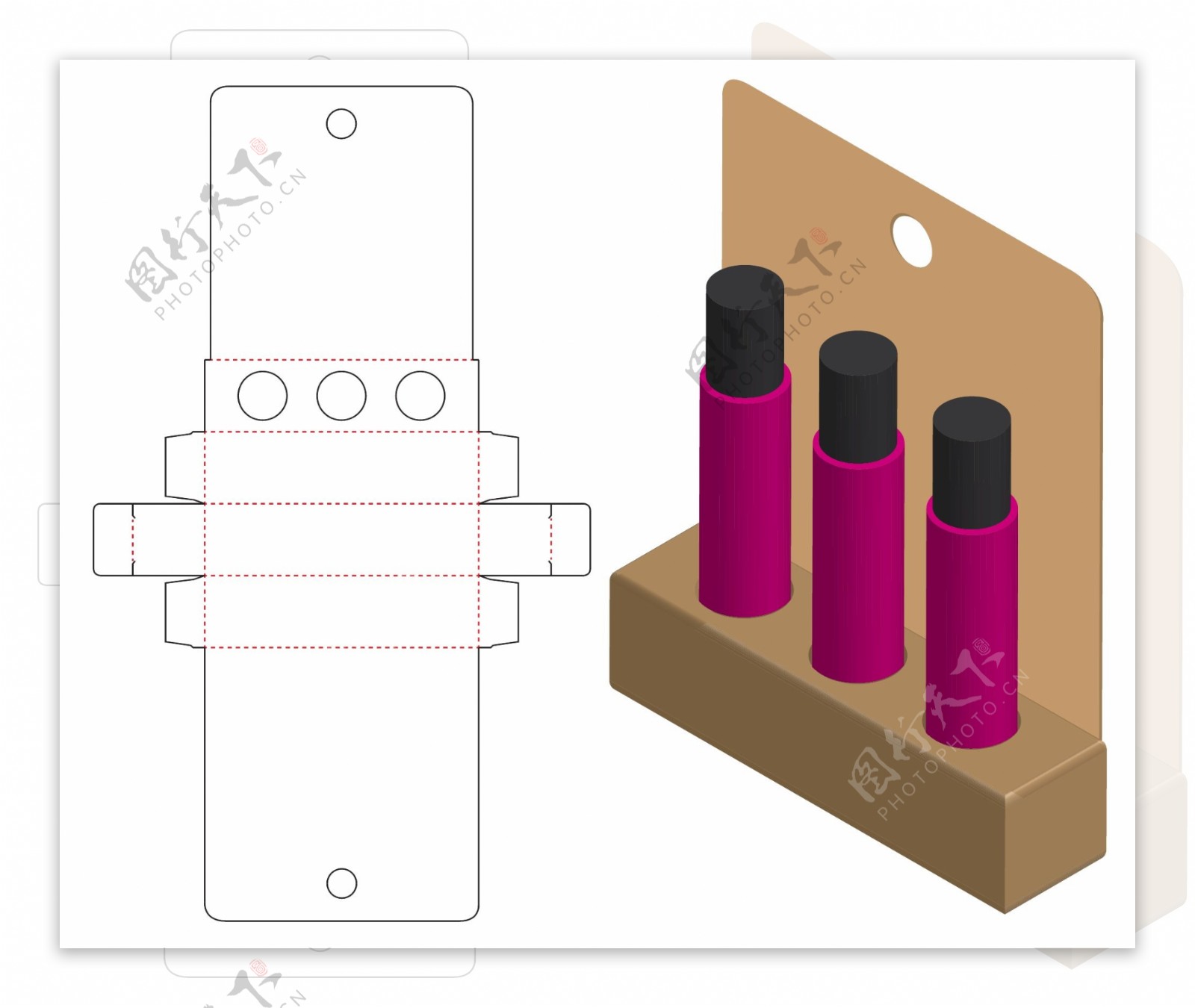 纸质包装盒刀模设计图