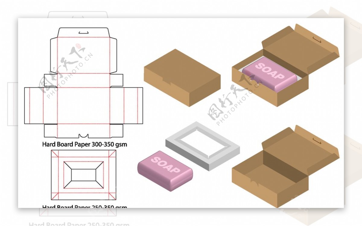 纸质包装盒刀模设计图