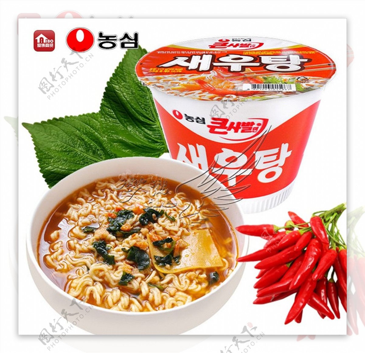 韩国农心虾汤碗面方便面