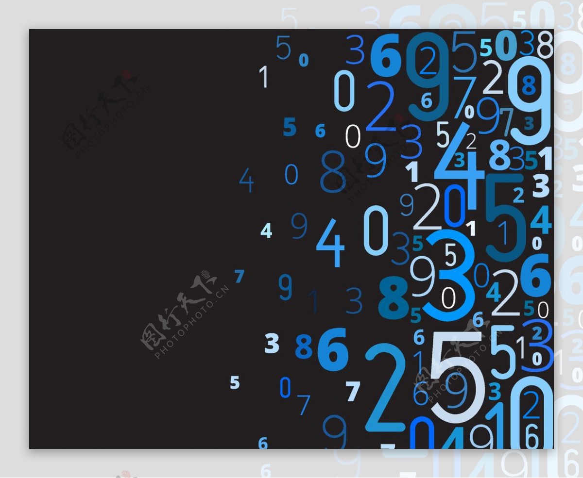 蓝色字体科技艺术字设计金星素材