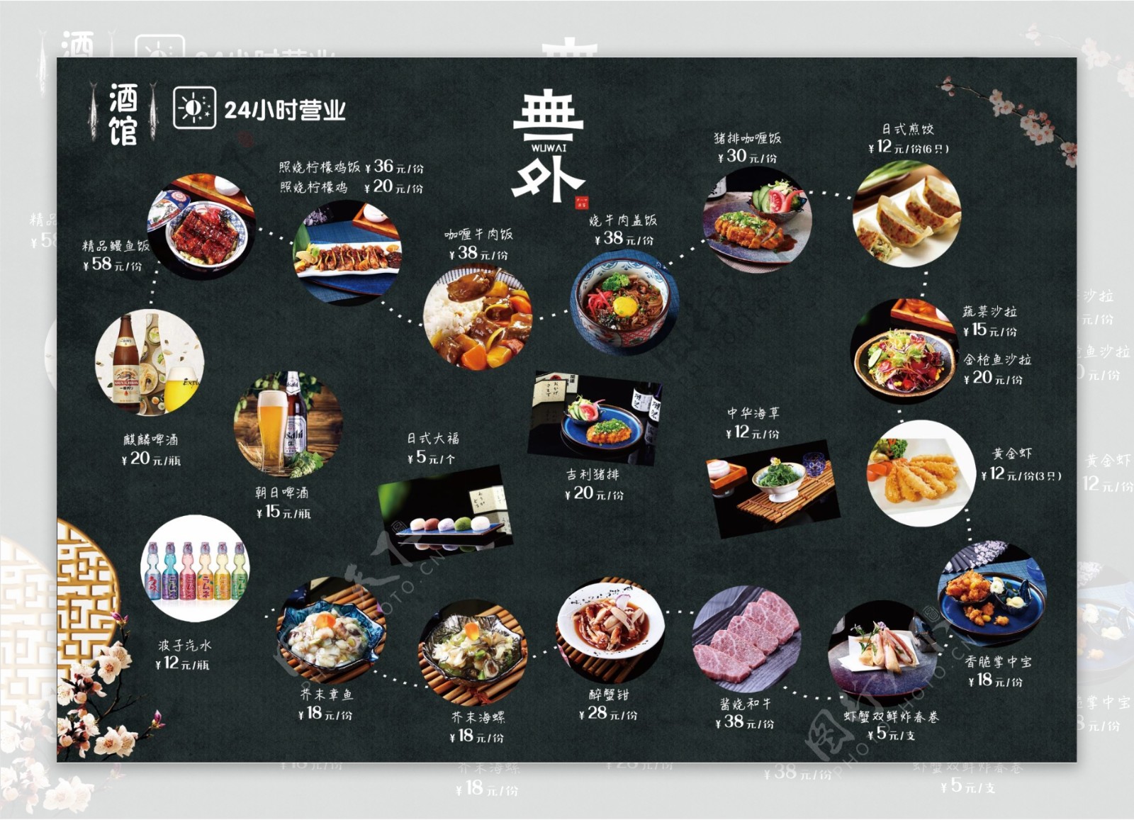 日式料理价目表