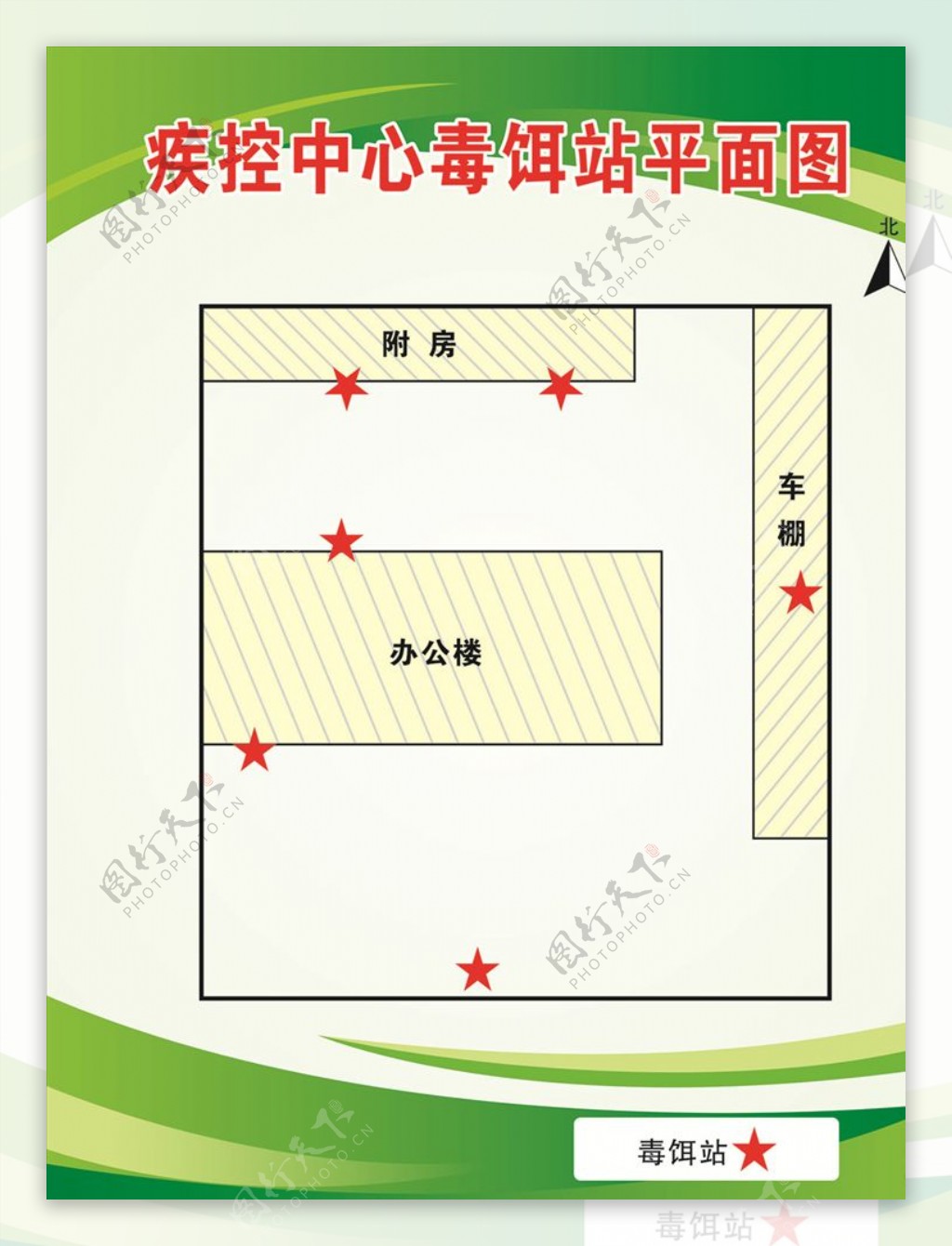 毒饵站平面图