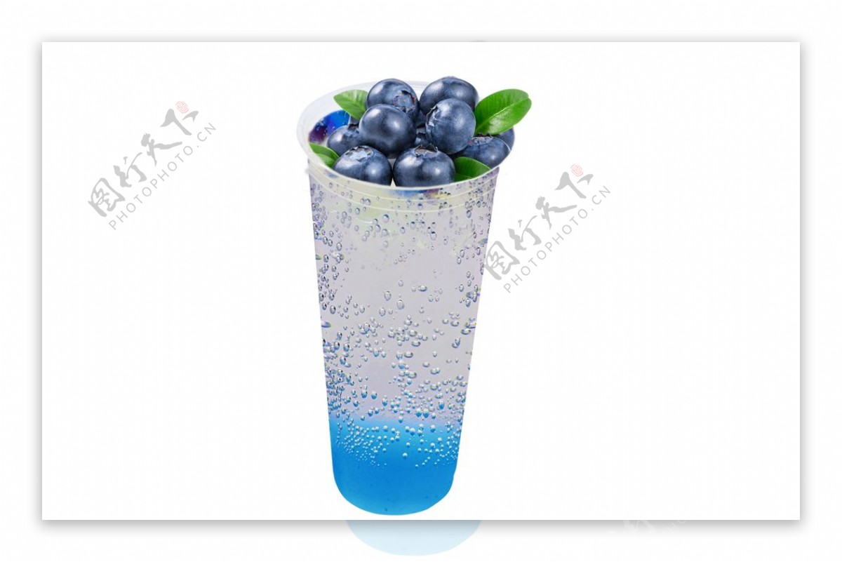 蓝莓气泡饮