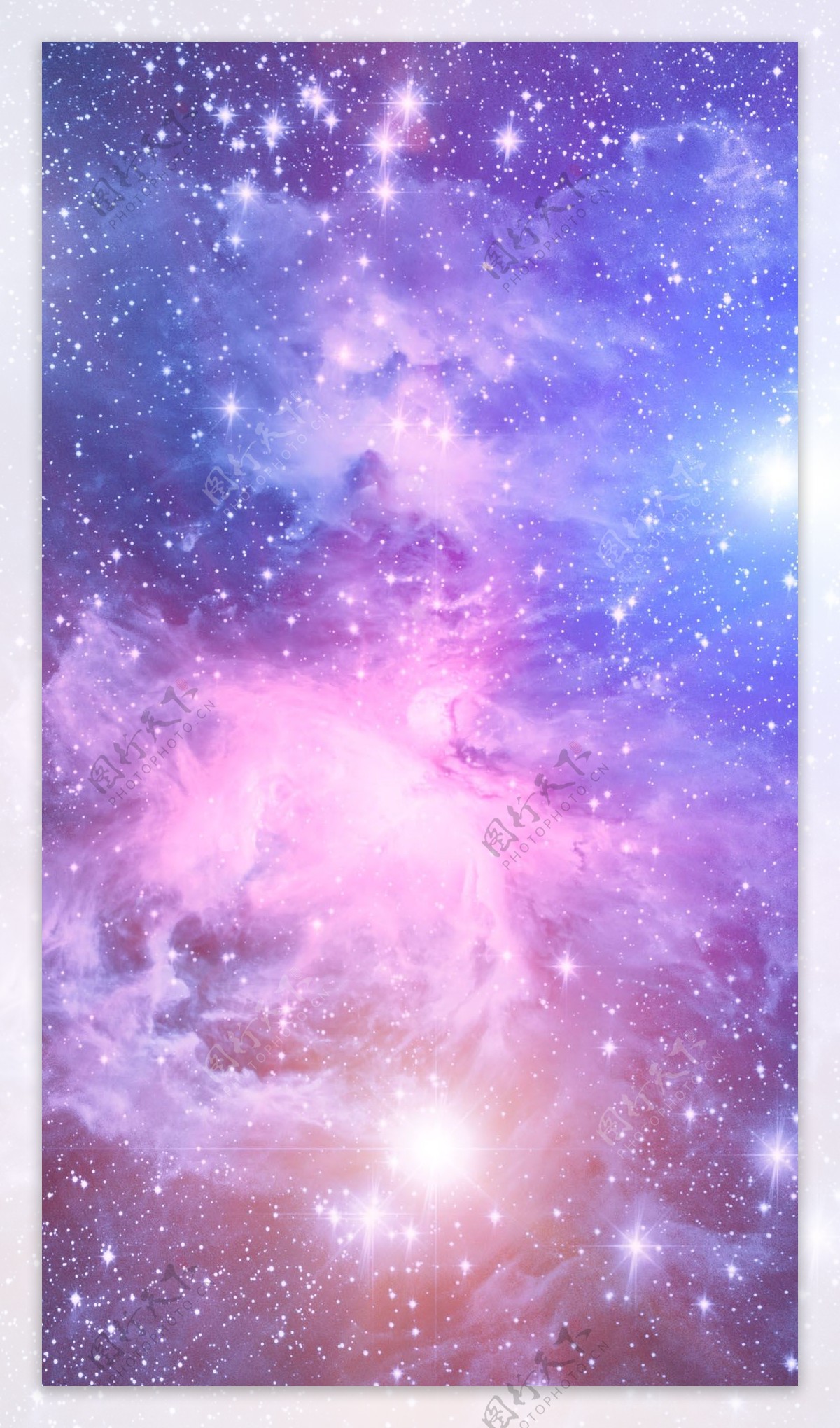 紫色梦幻星空H5背景素材