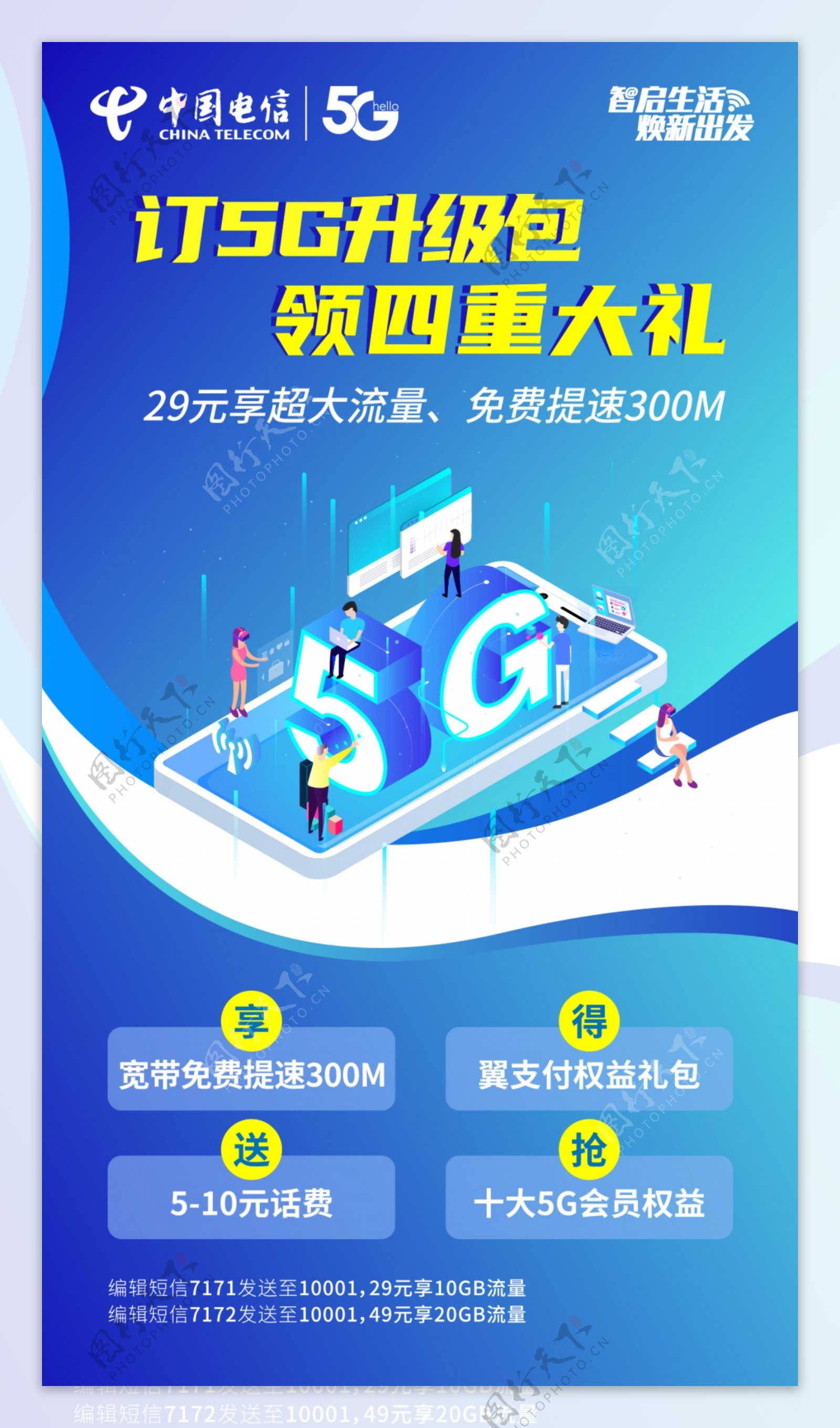中国电信5G升级包海报