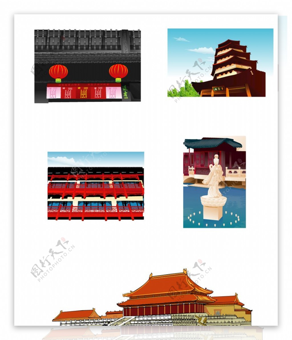 中国古建筑插图