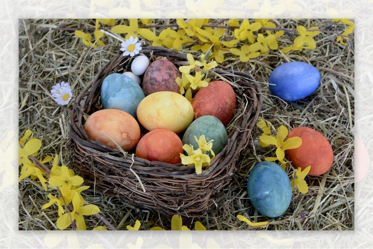 彩蛋复活节祝福