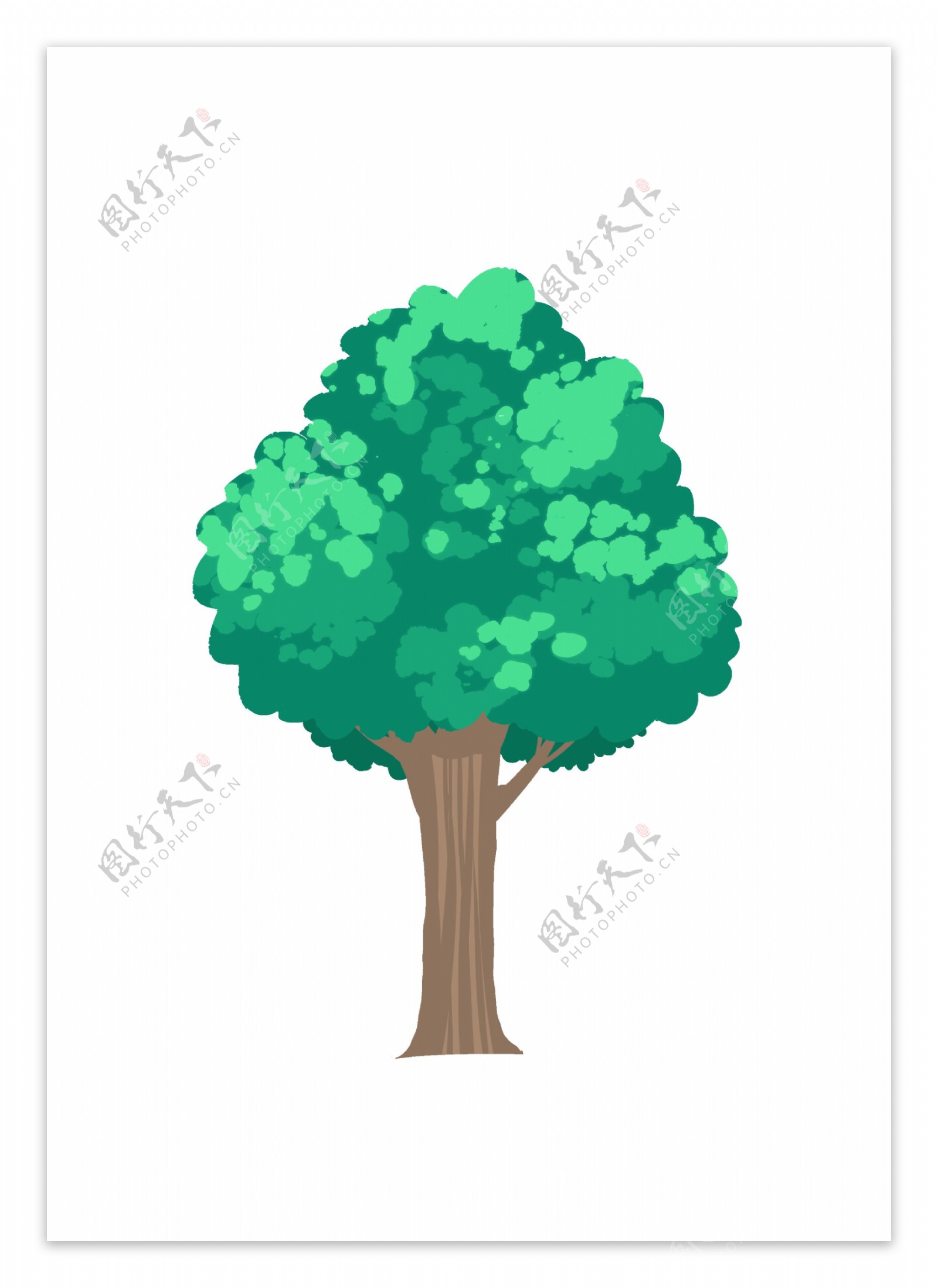 树卡通风格一棵树