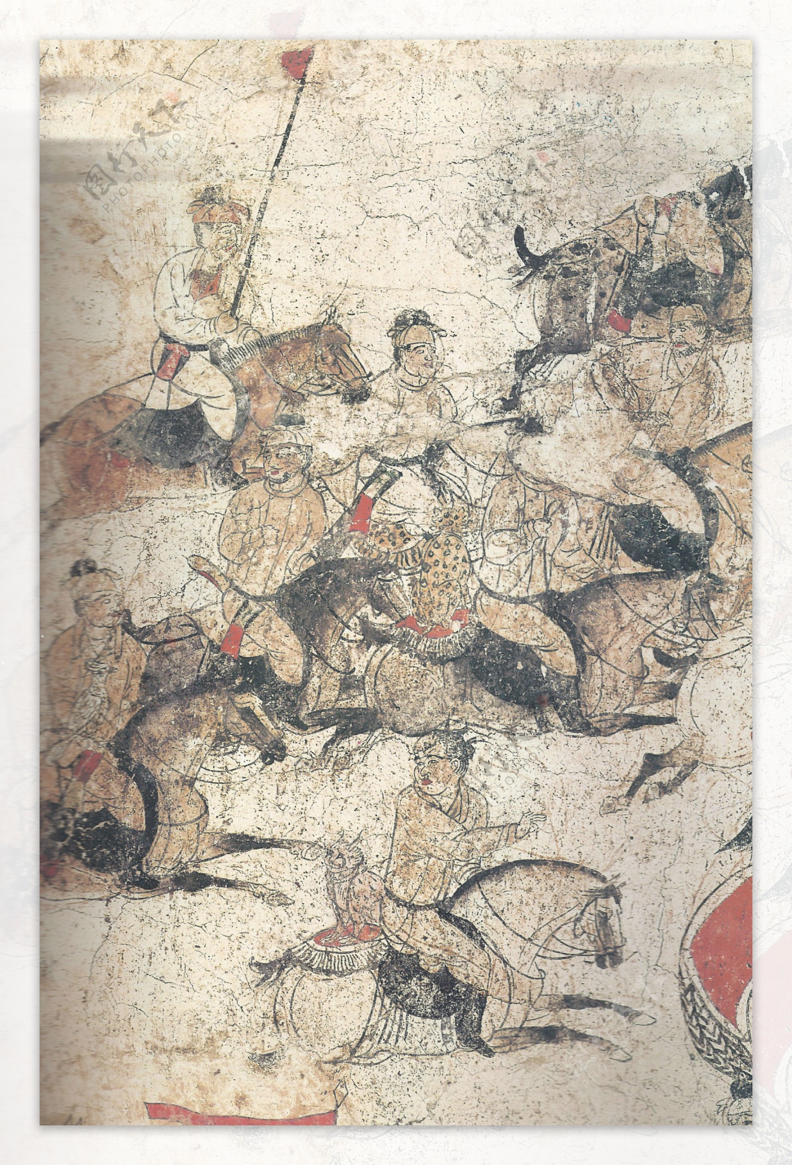 唐代壁画狩猎出行图