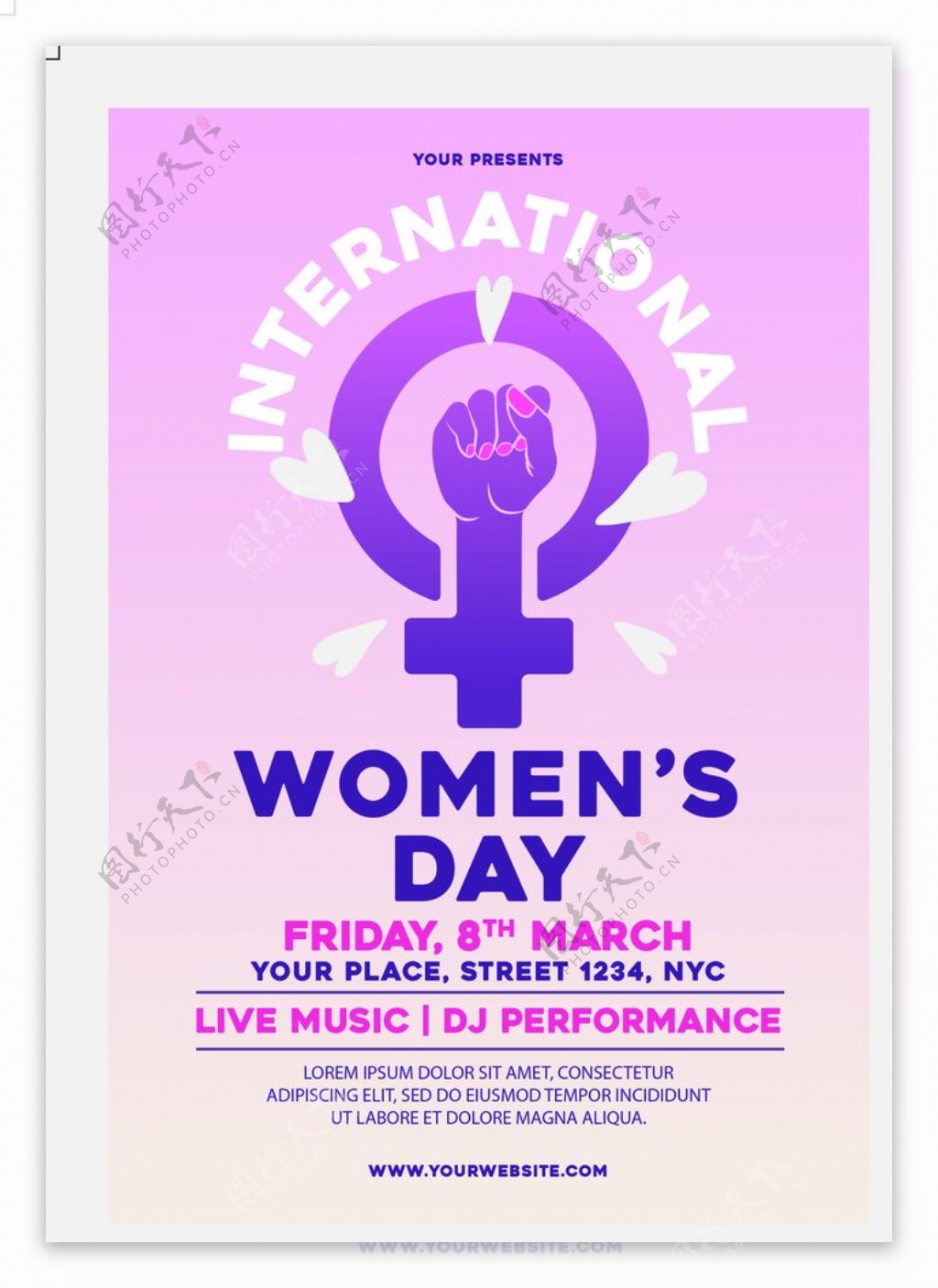 国际妇女节日庆典传单