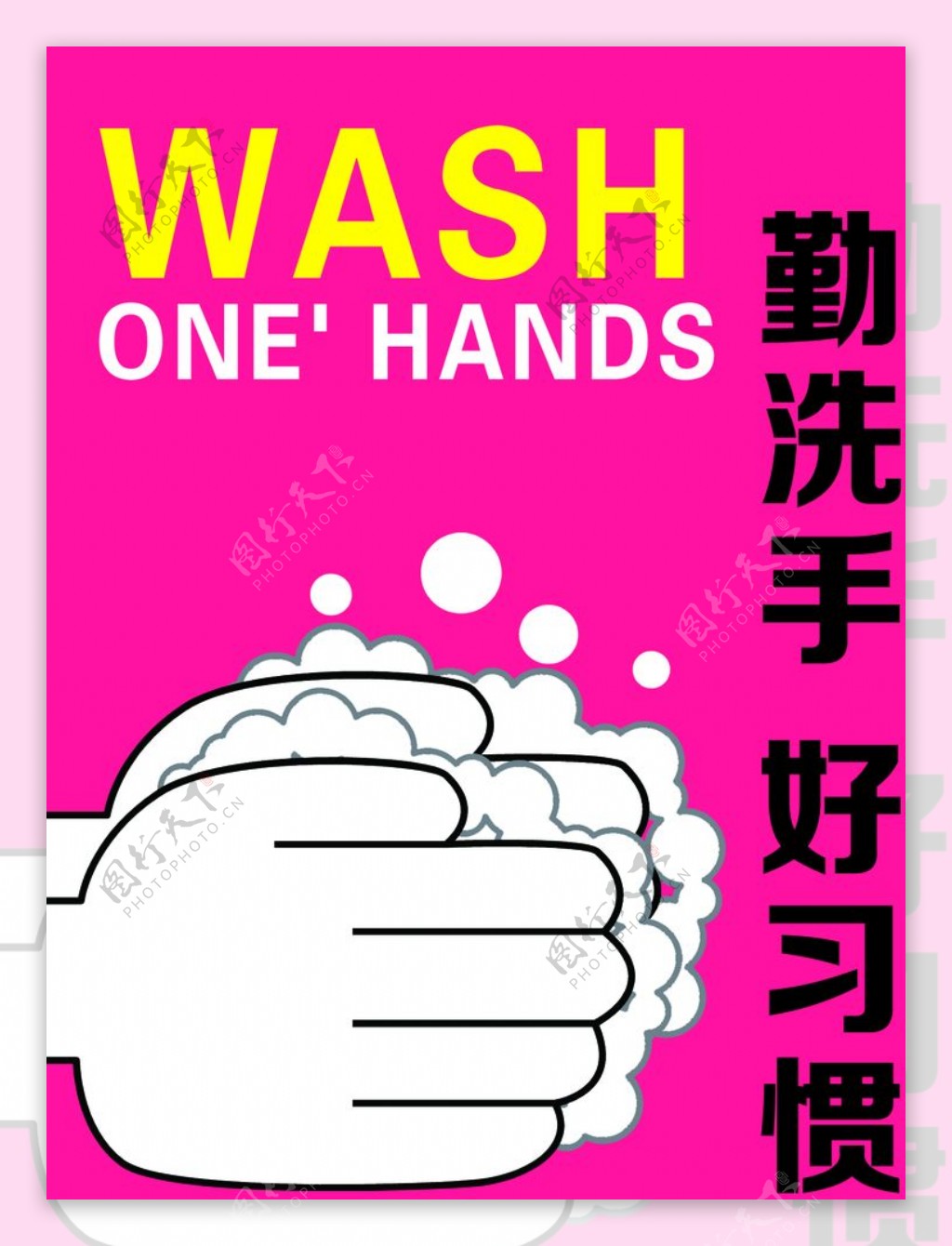 展板勤洗手好习惯
