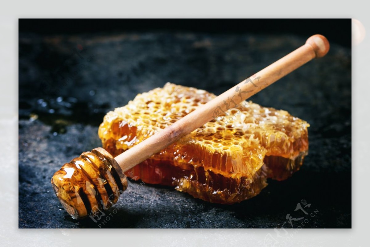 蜂蜜蜂巢美食食材背景素材