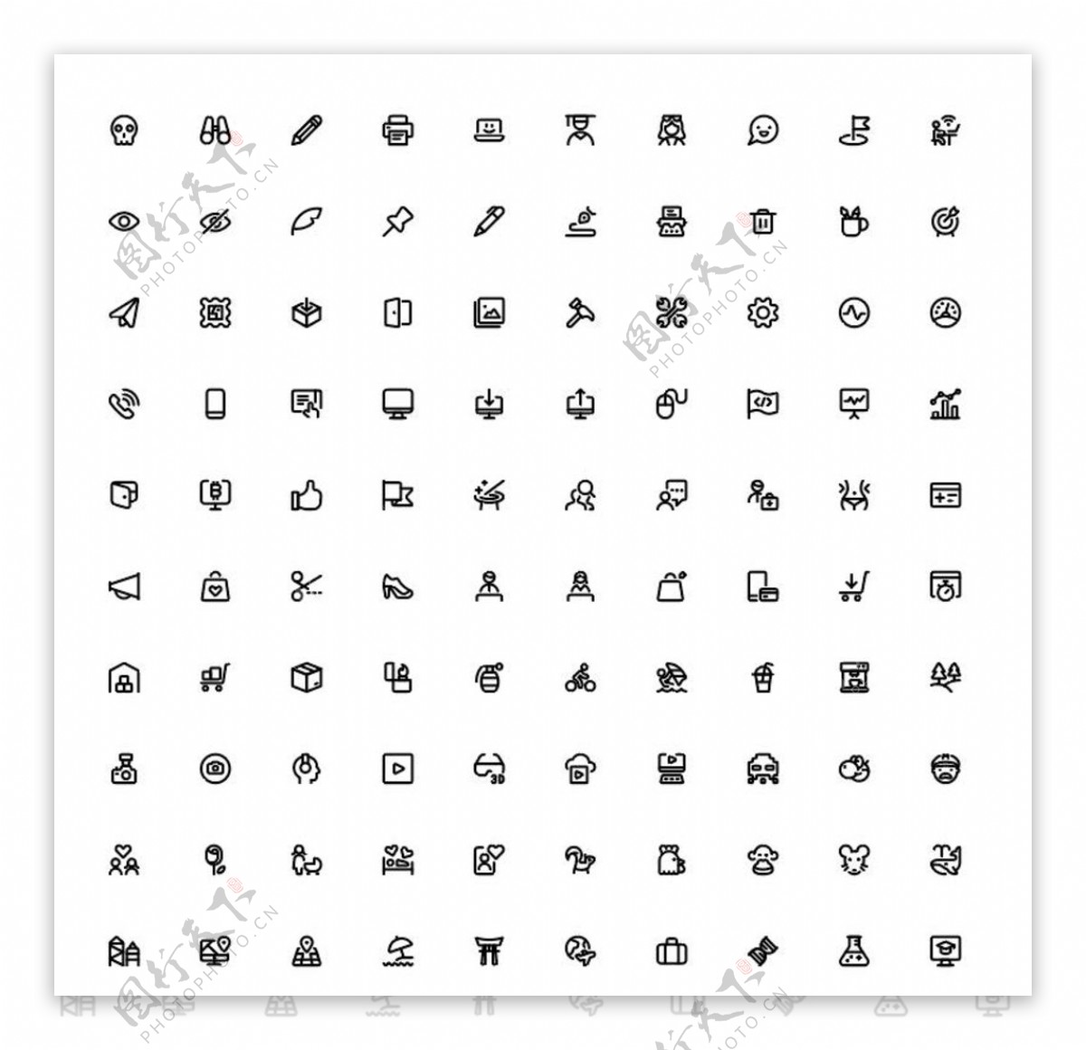 300个icon矢量图标图片