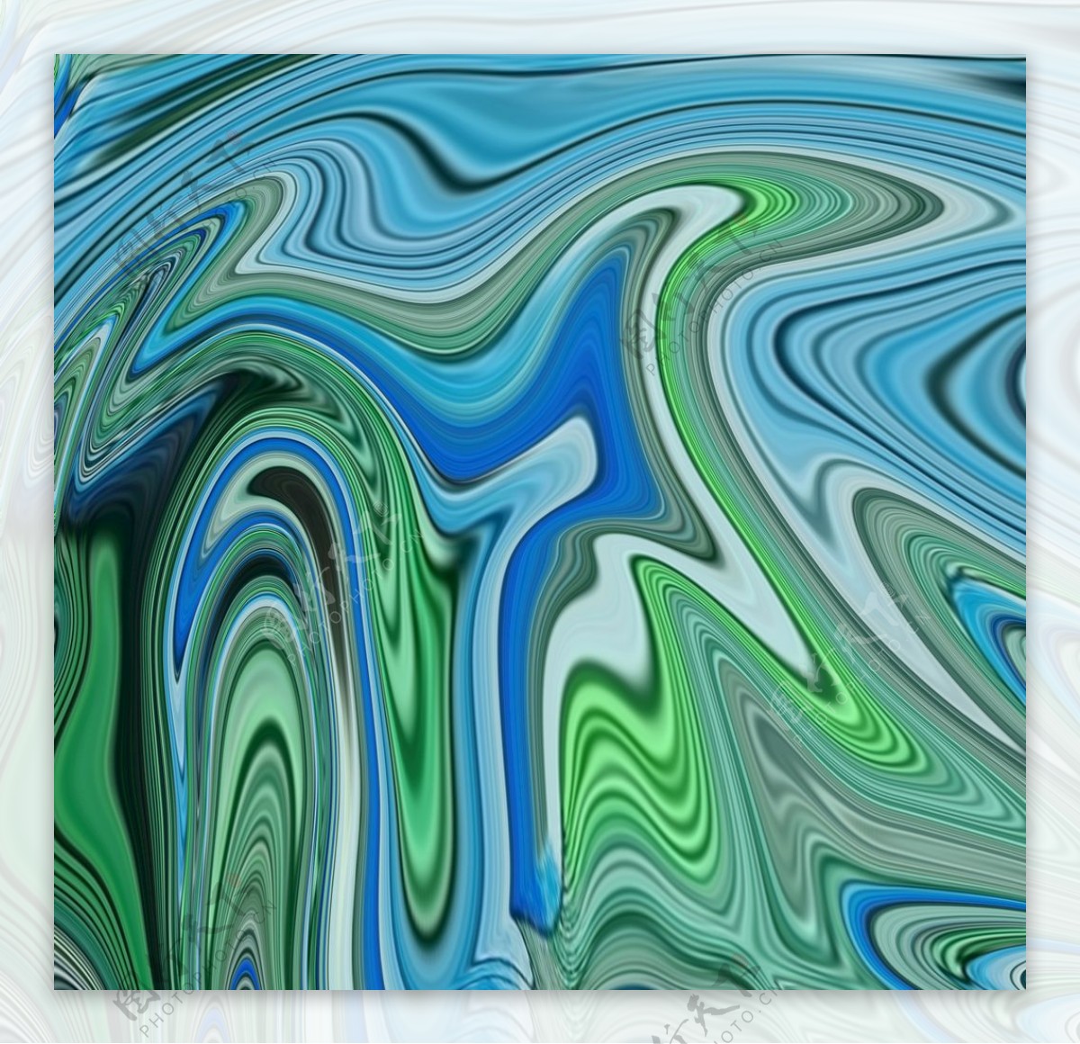 青绿抽象