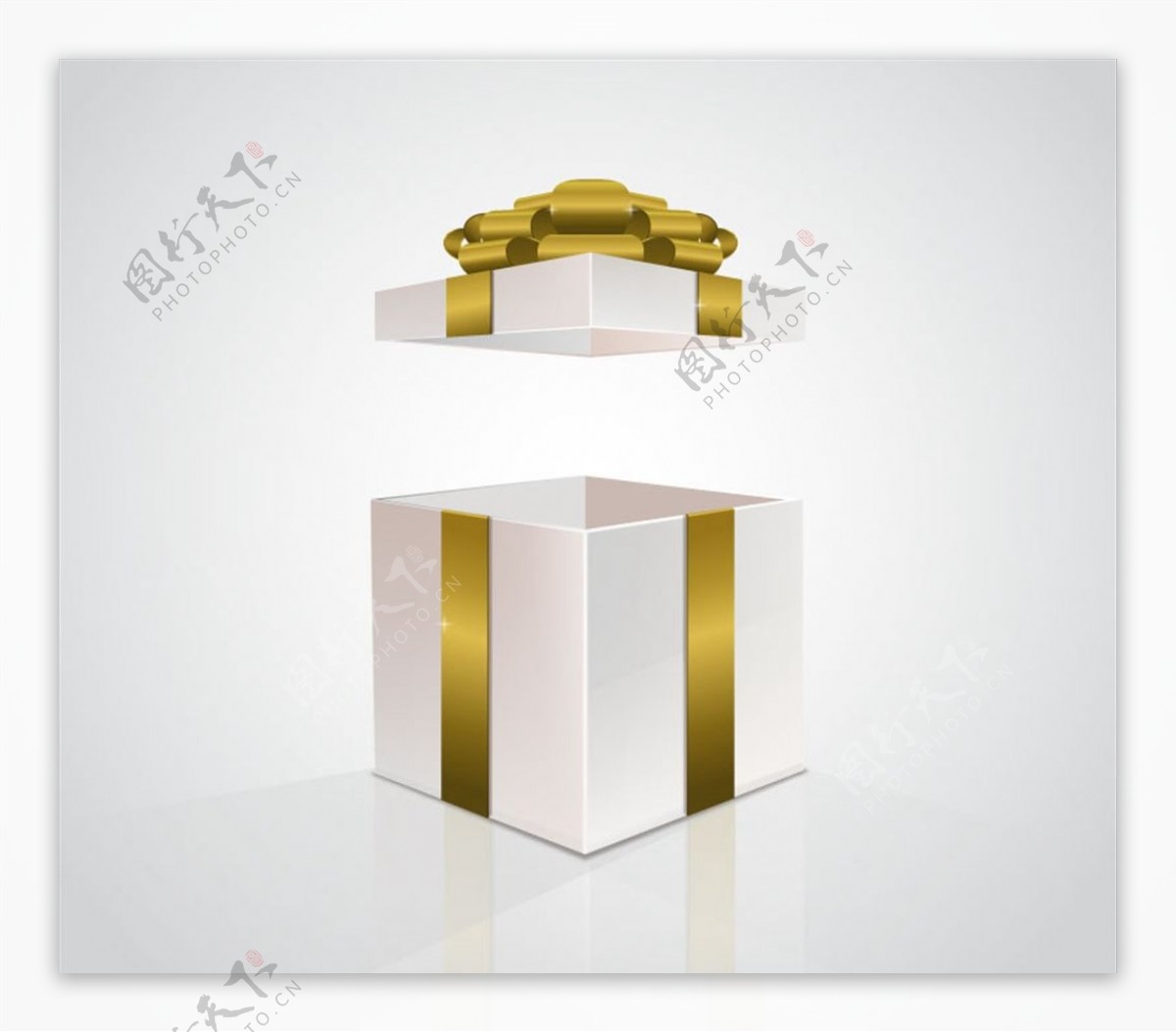 金色丝带礼品盒