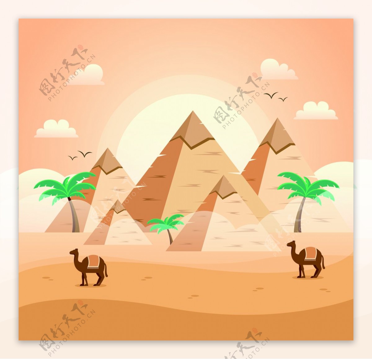 沙漠里的金字塔漫画海报