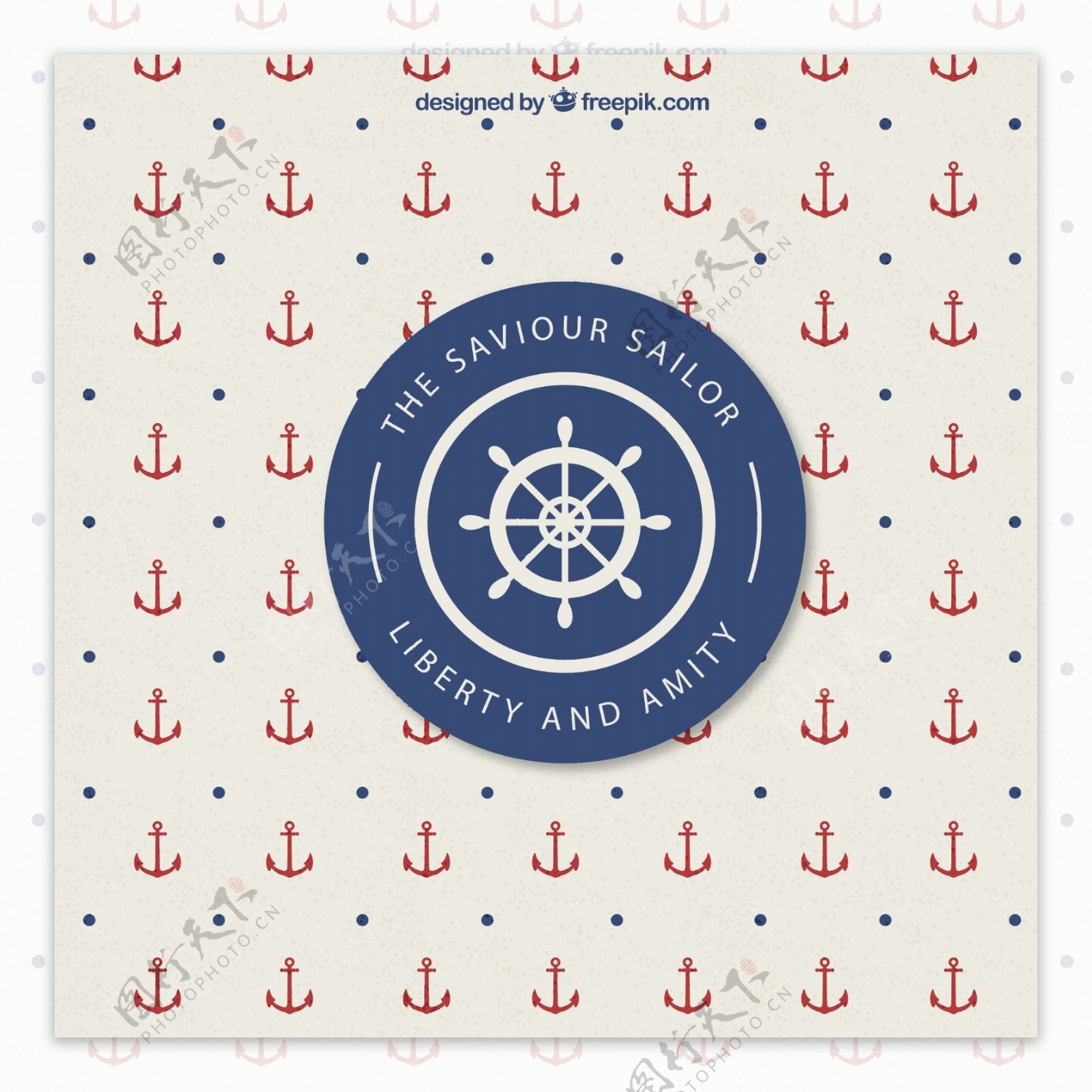 复古航海徽章