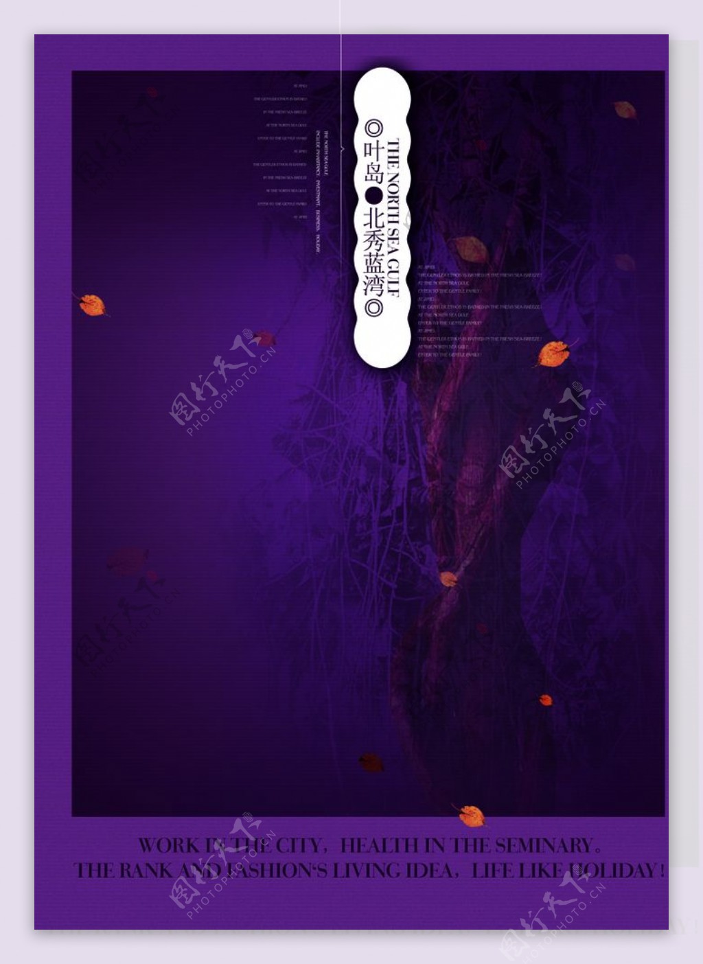 紫色神秘高雅房产宣传精美海报