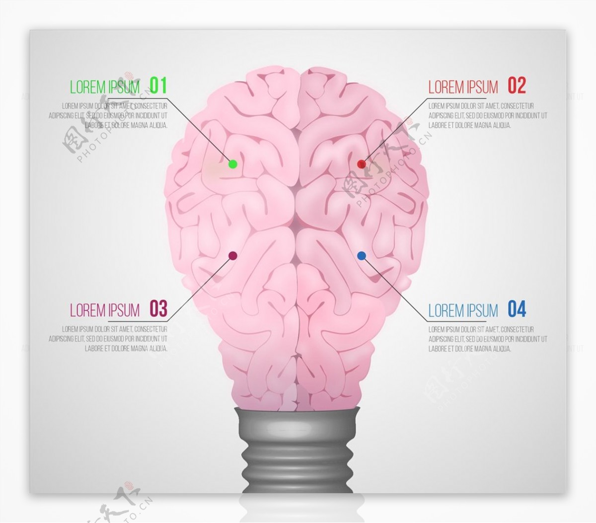 创意大脑信息图表
