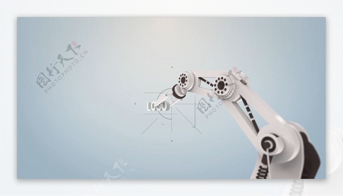 三维机械手臂Logo动画AE