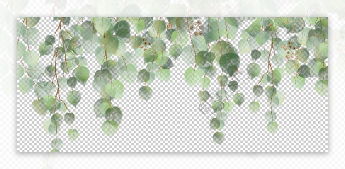 北欧小清新水彩植物图案图片