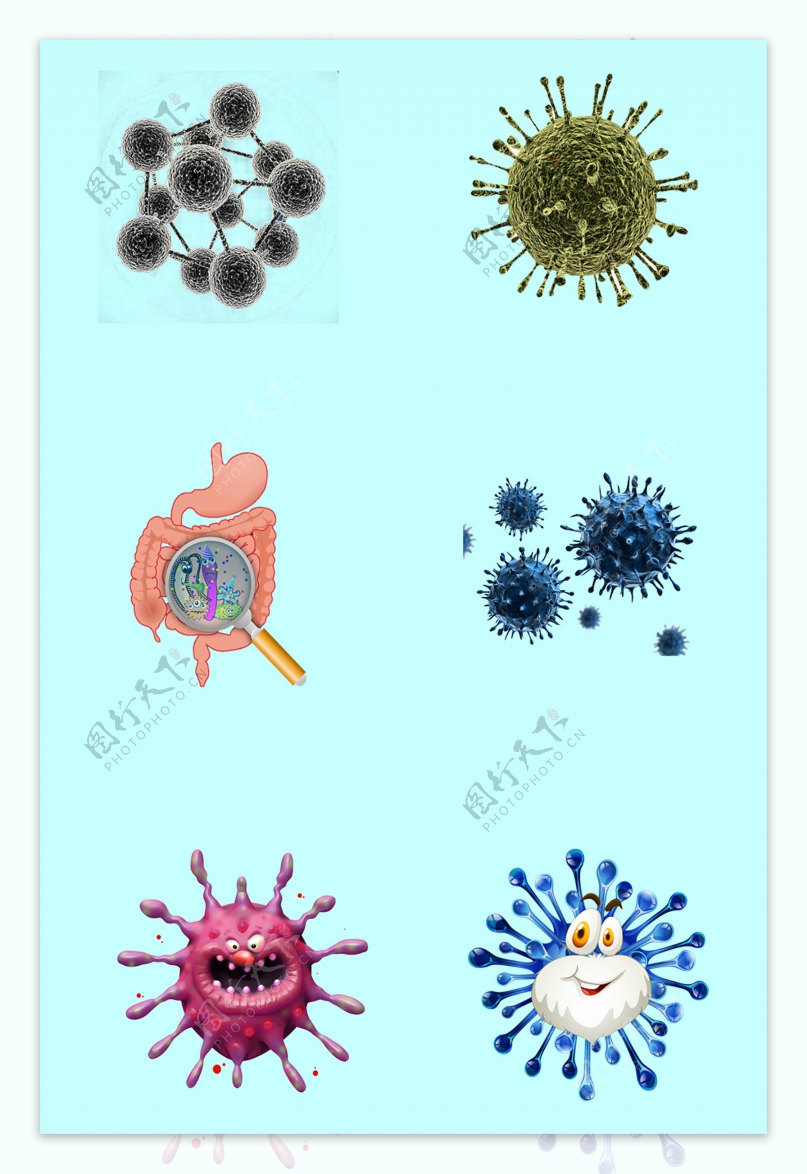 细菌素材细菌素材圆形细菌图片