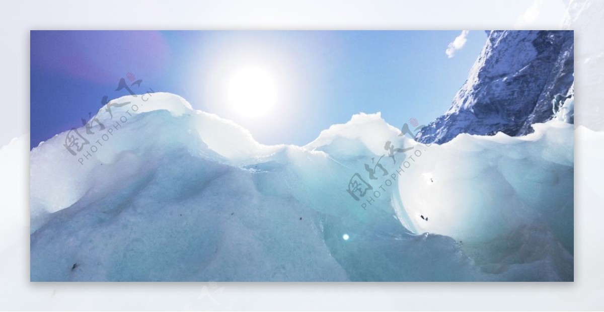 冰川太阳风光图片